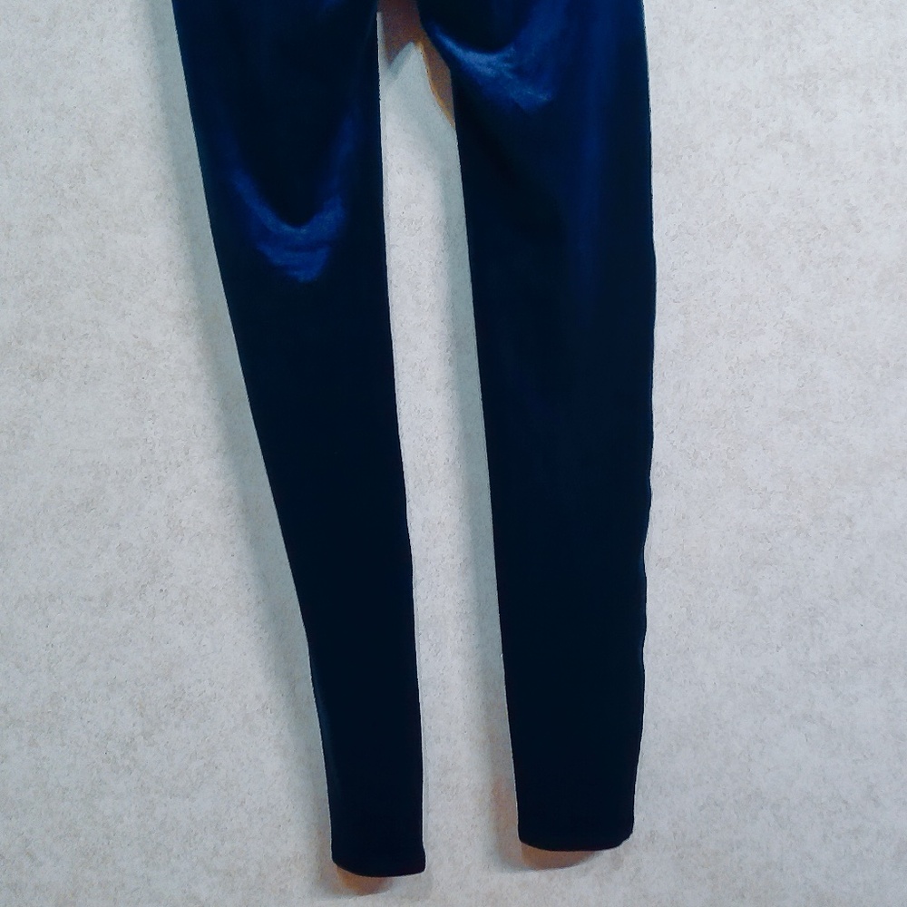 NWT Spanx Royal Blue Velvety Leggings Yoga Waist Lined Size Large - Picture 6 of 8